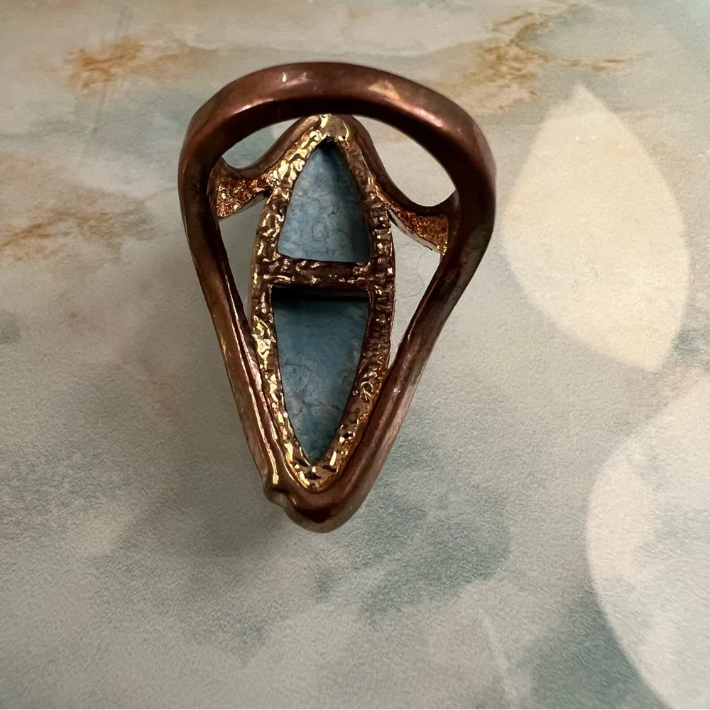 Faux Turquoise Vintage Statement Cocktail Ring